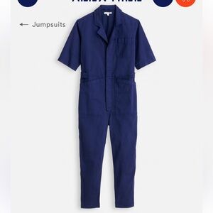 Alex Mill Standard Short Sleeve Jumpsuit Dark Navy XS